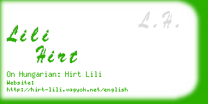 lili hirt business card